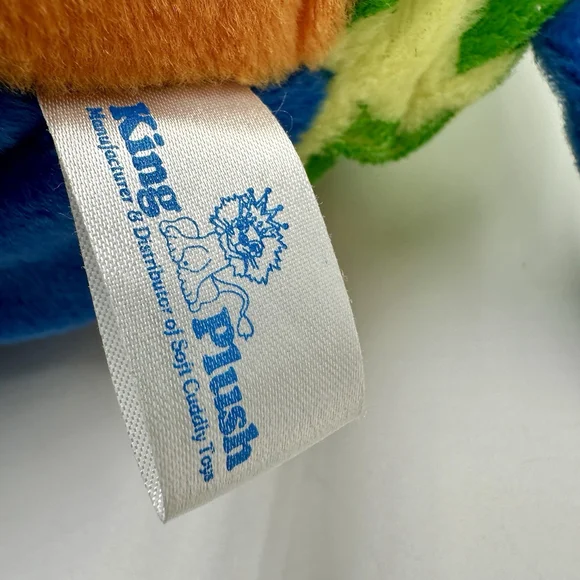 King Plush Elephant Blue Green 11” Stuffed Animal Animated Soft Cuddly - Picture 8 of 11